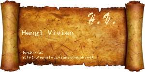 Hengl Vivien névjegykártya